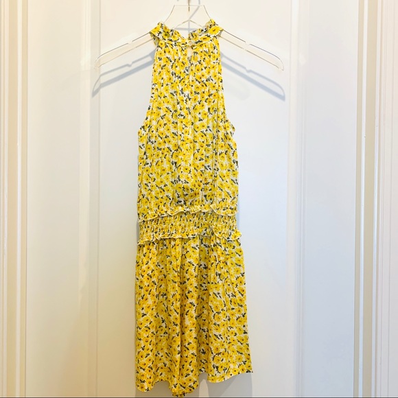 SUMMER SLEEVELESS ROMPER PRETTY YELLOW FLORAL - Picture 4 of 7